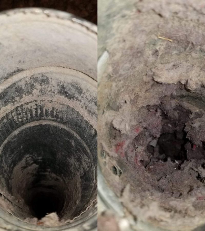 Fort Worth dryer vent cleaning before and after