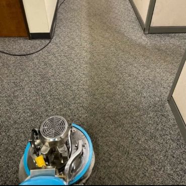 cleaning the carpet in fort worth office