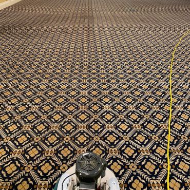 commercial carpet cleaning of large ballroom